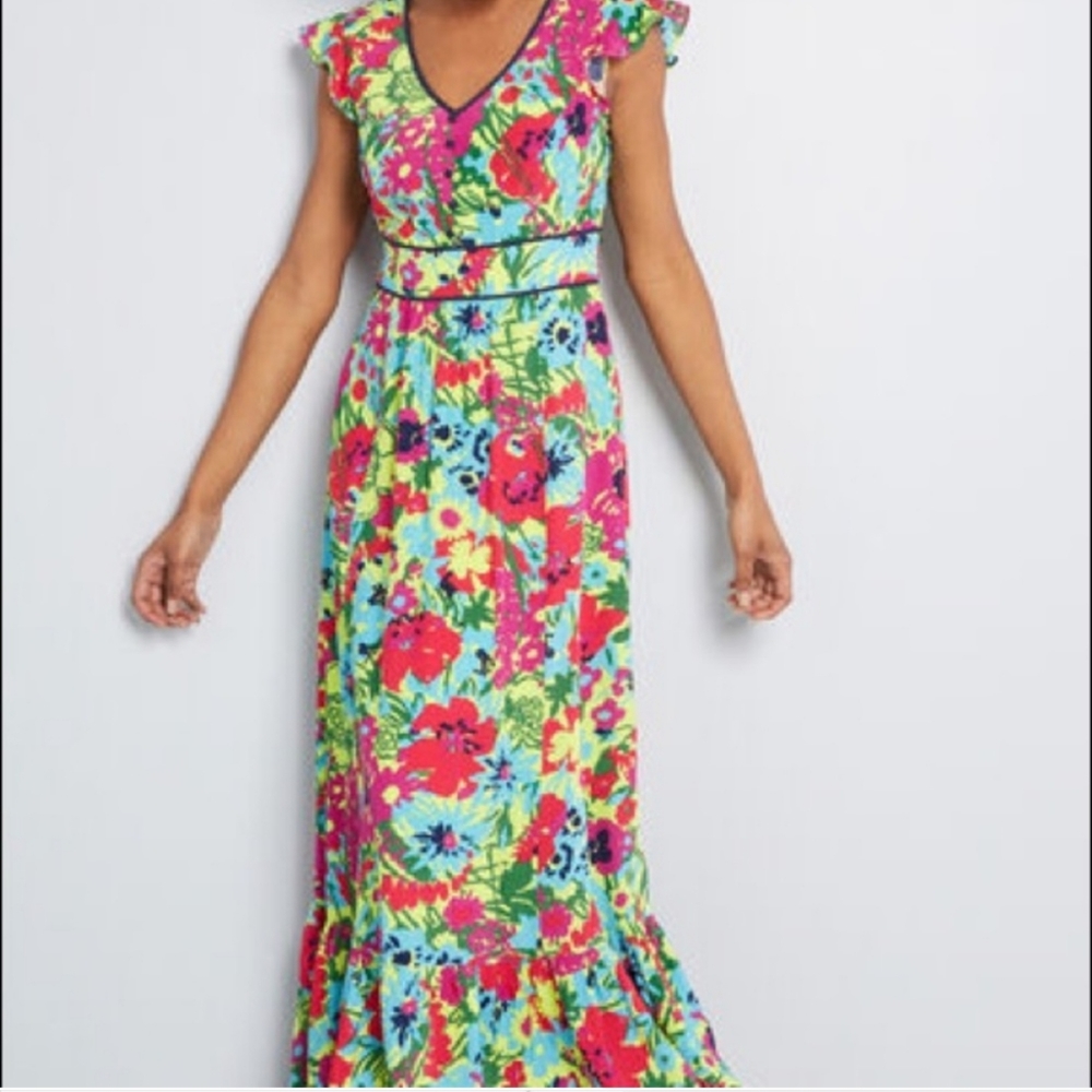 ModCloth Eyes On You Floral Maxi Dress Blogger Fav
